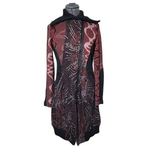 SZ8 Joseph Ribkoff Knit Jacket Artistic Red and Black